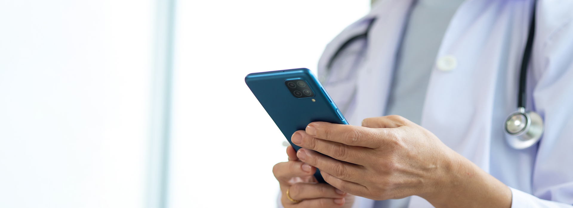 Doctor talking to a patient via mobile app